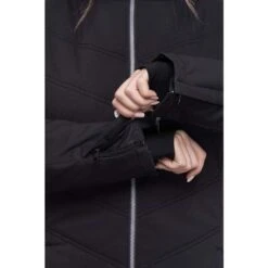 686 Cloud Insulated Jacket - Women's -Ski Equipment Discounts fw23 686 womenscloudinsulatedjacket blackgeojacquard 12