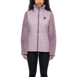 686 Thermal Hybrid Jacket - Women's -Ski Equipment Discounts fw23 686 womensthermalhybridjacket dustyorchid 2