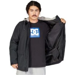 DC SHOES DC Bandwidth Jacket - Men's -Ski Equipment Discounts fw23 dc mensbandwidthjacket black 3