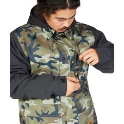 DC SHOES DC Bandwidth Jacket - Men's -Ski Equipment Discounts fw23 dc mensbandwidthjacket woodlandcamogreen 5