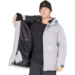 DC SHOES DC Servo Jacket - Men's -Ski Equipment Discounts fw23 dc mensservojacket hickorystripe 3