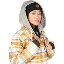 DC SHOES DC Bandwidth Jacket - Women's -Ski Equipment Discounts fw23 dc womensbandwidthjacket plaidpelican 6