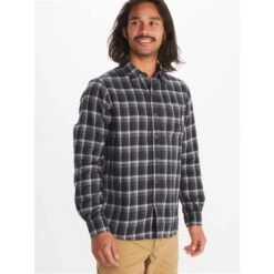 Marmot Fairfax Midweight Flannel - Men's -Ski Equipment Discounts fw23 marmot mensfairfaxmidweightflannel black 1