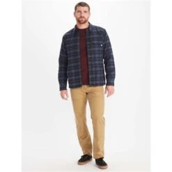 Marmot Ridgefield Heavyweight Sherpa Lined Flannel - Men's -Ski Equipment Discounts fw23 marmot mensridgefieldheavyweightsherpalinedflannel storm 3