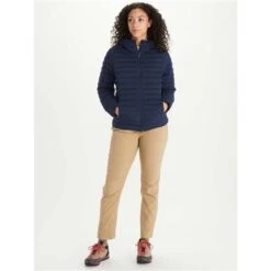 Marmot Echo Featherless Hoody - Women's -Ski Equipment Discounts fw23 marmot womensechofeatherlesshoody arcticnavy 3