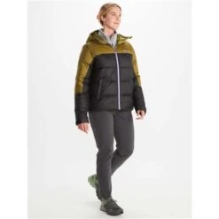 Marmot Guides Down Hoody - Women's -Ski Equipment Discounts fw23 marmot womensguidesdownhoody blackmilitarygreen 3