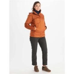 Marmot PreCip Eco Jacket - Women's -Ski Equipment Discounts fw23 marmot womensprecipecojacket copper 3