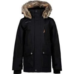 Obermeyer Commuter Jacket W/ Fur - Boy's (Teen) -Ski Equipment Discounts fw23 obermeyer boyscommuterjacketfur black 9