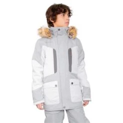 Obermeyer Commuter Jacket W/ Fur - Boy's (Teen) -Ski Equipment Discounts fw23 obermeyer boyscommuterjacketfur shale 1