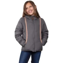 Obermeyer Jackie Puffy Jacket - Girl's (Teen) -Ski Equipment Discounts fw23 obermeyer girlsjackiepuffyjacket coal