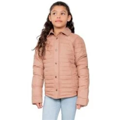 Obermeyer TG Willa Puffy Shirt - Girl's (Teen) -Ski Equipment Discounts fw23 obermeyer girlstgwillapuffyshirt saddle