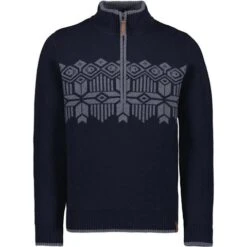 Obermeyer Brady ½ Zip Sweater - Men's -Ski Equipment Discounts fw23 obermeyer mensbradyhalfzipsweater admiral 3