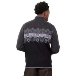 Obermeyer Brady ½ Zip Sweater - Men's -Ski Equipment Discounts fw23 obermeyer mensbradyhalfzipsweater coal 2