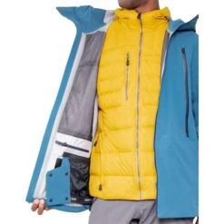 Obermeyer Highlands Shell Jacket - Men's -Ski Equipment Discounts fw23 obermeyer menshighlandsshelljacket blueagave 3
