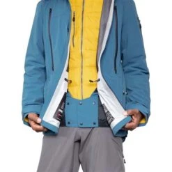 Obermeyer Highlands Shell Jacket - Men's -Ski Equipment Discounts fw23 obermeyer menshighlandsshelljacket blueagave 4