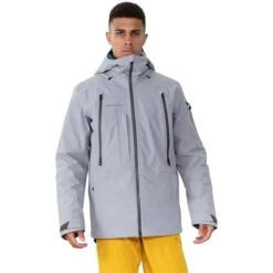 Obermeyer Highlands Shell Jacket - Men's -Ski Equipment Discounts fw23 obermeyer menshighlandsshelljacket shale 1