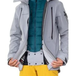 Obermeyer Highlands Shell Jacket - Men's -Ski Equipment Discounts fw23 obermeyer menshighlandsshelljacket shale 4