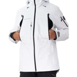 Obermeyer Highlands Shell Jacket - Men's -Ski Equipment Discounts fw23 obermeyer menshighlandsshelljacket white 3