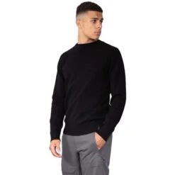 Obermeyer Reggie Crewneck Sweater - Men's -Ski Equipment Discounts fw23 obermeyer mensreggiecrewnecksweater black 1