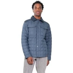 Obermeyer Wilder Down Shirt - Men's -Ski Equipment Discounts fw23 obermeyer menswilderdownshirt rawindigo