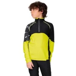 Obermeyer Transport 1/4 Zip - Boy's (Teen) -Ski Equipment Discounts fw23 obermeyer teenboystransportquarterzip electrify 1