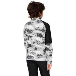 Obermeyer Transport 1/4 Zip - Boy's (Teen) -Ski Equipment Discounts fw23 obermeyer teenboystransportquarterzip flyover 2