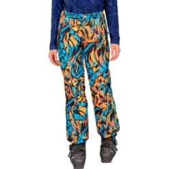 Obermeyer Brooke Print Pant - Girl's (Teen) -Ski Equipment Discounts fw23 obermeyer teengirlsbrookeprintpant swirlwind 1