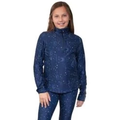 Obermeyer Clara 1/4 Zip Top - Girl's (Teen) -Ski Equipment Discounts fw23 obermeyer teengirlsclaraquarterziptop mymoonandstars 1