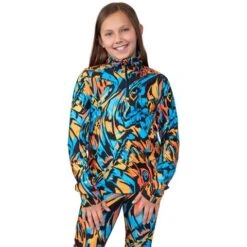 Obermeyer Clara 1/4 Zip Top - Girl's (Teen) -Ski Equipment Discounts fw23 obermeyer teengirlsclaraquarterziptop swirlwind 1