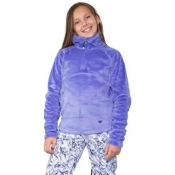 Obermeyer Furry Fleece Top - Girl's (Teen) -Ski Equipment Discounts fw23 obermeyer teengirlsfurryfleecetop vinca 1