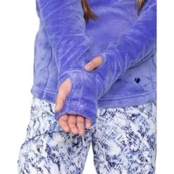 Obermeyer Furry Fleece Top - Girl's (Teen) -Ski Equipment Discounts fw23 obermeyer teengirlsfurryfleecetop vinca 3