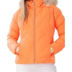 Obermeyer Bombshell Jacket - Women's -Ski Equipment Discounts fw23 obermeyer womensbombshelljacket cantaloupe 3