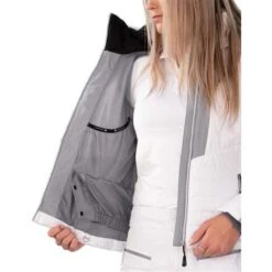 Obermeyer Como Jacket - Women's -Ski Equipment Discounts fw23 obermeyer womenscomojacket white 3