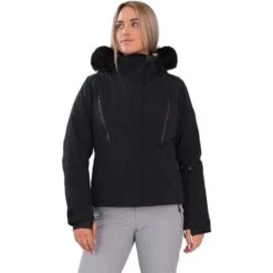 Obermeyer Evelyn Jacket W/Faux Fur - Women's 30 Obermeyer Evelyn Jacket W/Faux Fur - Women's -Ski Equipment Discounts fw23 obermeyer womensevelynjacketwithfauxfur black 1