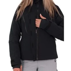 Obermeyer Evelyn Jacket W/Faux Fur - Women's 32 Obermeyer Evelyn Jacket W/Faux Fur - Women's -Ski Equipment Discounts fw23 obermeyer womensevelynjacketwithfauxfur black 3