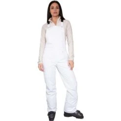 Obermeyer Malta Bib Overalls - Women's -Ski Equipment Discounts fw23 obermeyer womensmaltabiboveralls white 1