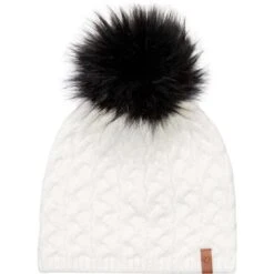 Obermeyer NYC FF Pom Beanie - Women's -Ski Equipment Discounts fw23 obermeyer womensnycffpombeanie white