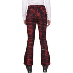 Obermeyer Printed Bond Pant - Women's -Ski Equipment Discounts fw23 obermeyer womensprintedbondpant redsky 2