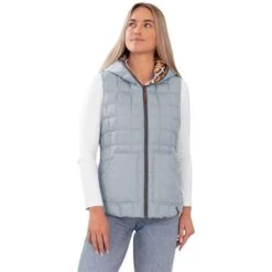Obermeyer Zoe Reversible Down Vest - Women's -Ski Equipment Discounts fw23 obermeyer womenszoereversibledownvest shale