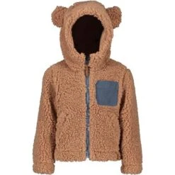 Obermeyer Austin Sherpa Jacket - Youth -Ski Equipment Discounts fw23 obermeyer youthaustinsherpajacket saddle