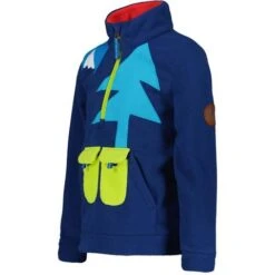Obermeyer Tucker Fleece Top - Youth -Ski Equipment Discounts fw23 obermeyer youthtuckerfleecetop navy 3