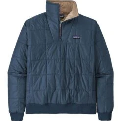 Patagonia Box Quilted P/O - Men's -Ski Equipment Discounts fw23 patagonia mensboxquiltedpo tidepoolblue