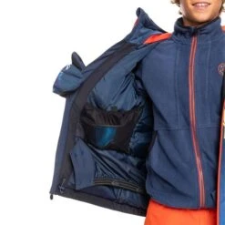 Quiksilver Mission Engineered Jacket - Boy's -Ski Equipment Discounts fw23 quiksilver boysmissionengineeredjacket insigniablue 4