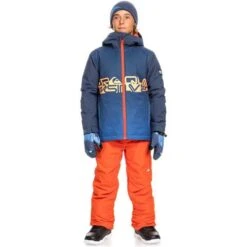Quiksilver Mission Engineered Jacket - Boy's -Ski Equipment Discounts fw23 quiksilver boysmissionengineeredjacket insigniablue 5