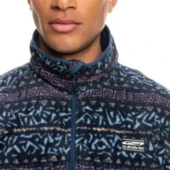 Quiksilver Aker HZ Fleece - Men's -Ski Equipment Discounts fw23 quiksilver mensakerhzfleece dustyorchidnordicchannel 3