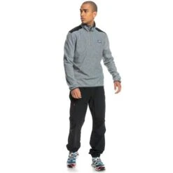Quiksilver Aker HZ Fleece - Men's -Ski Equipment Discounts fw23 quiksilver mensakerhzfleece heathergrey 3