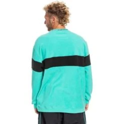 Quiksilver Flame On Fleece - Men's -Ski Equipment Discounts fw23 quiksilver mensflameonfleece poolgreen 2