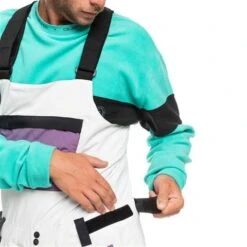 Quiksilver Fly High Bib - Men's -Ski Equipment Discounts fw23 quiksilver mensflyhighbib snowwhite 5
