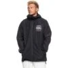 Quiksilver High In The Hood Jacket - Men's -Ski Equipment Discounts fw23 quiksilver menshighinthehoodjacket trueblack 1