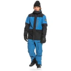 Quiksilver Mission Block Jacket - Men's -Ski Equipment Discounts fw23 quiksilver mensmissionblockjacket trueblack 3